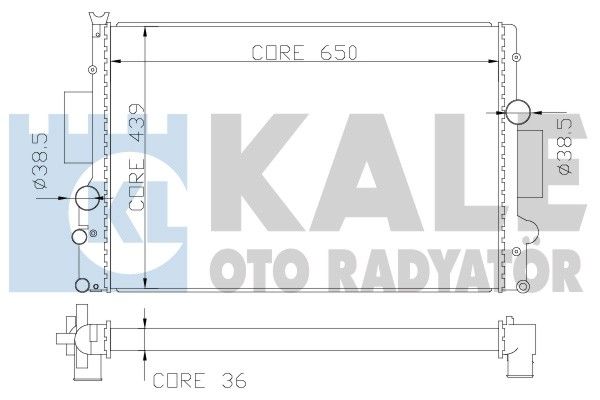 KALE OTO RADYATÖR Радиатор, охлаждение двигателя 341985